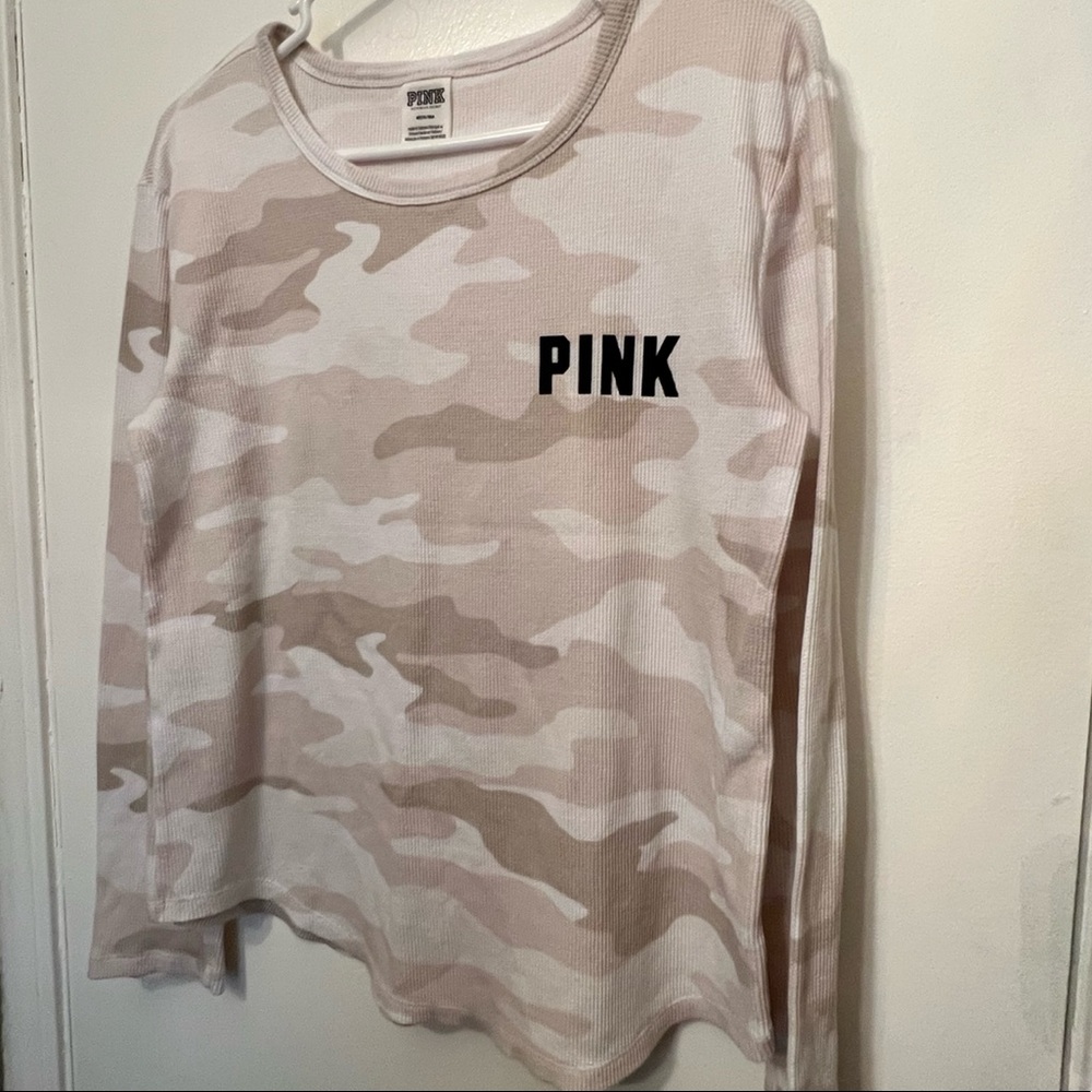 Medium PINK VS Neutral Color Camo Long Sleeve